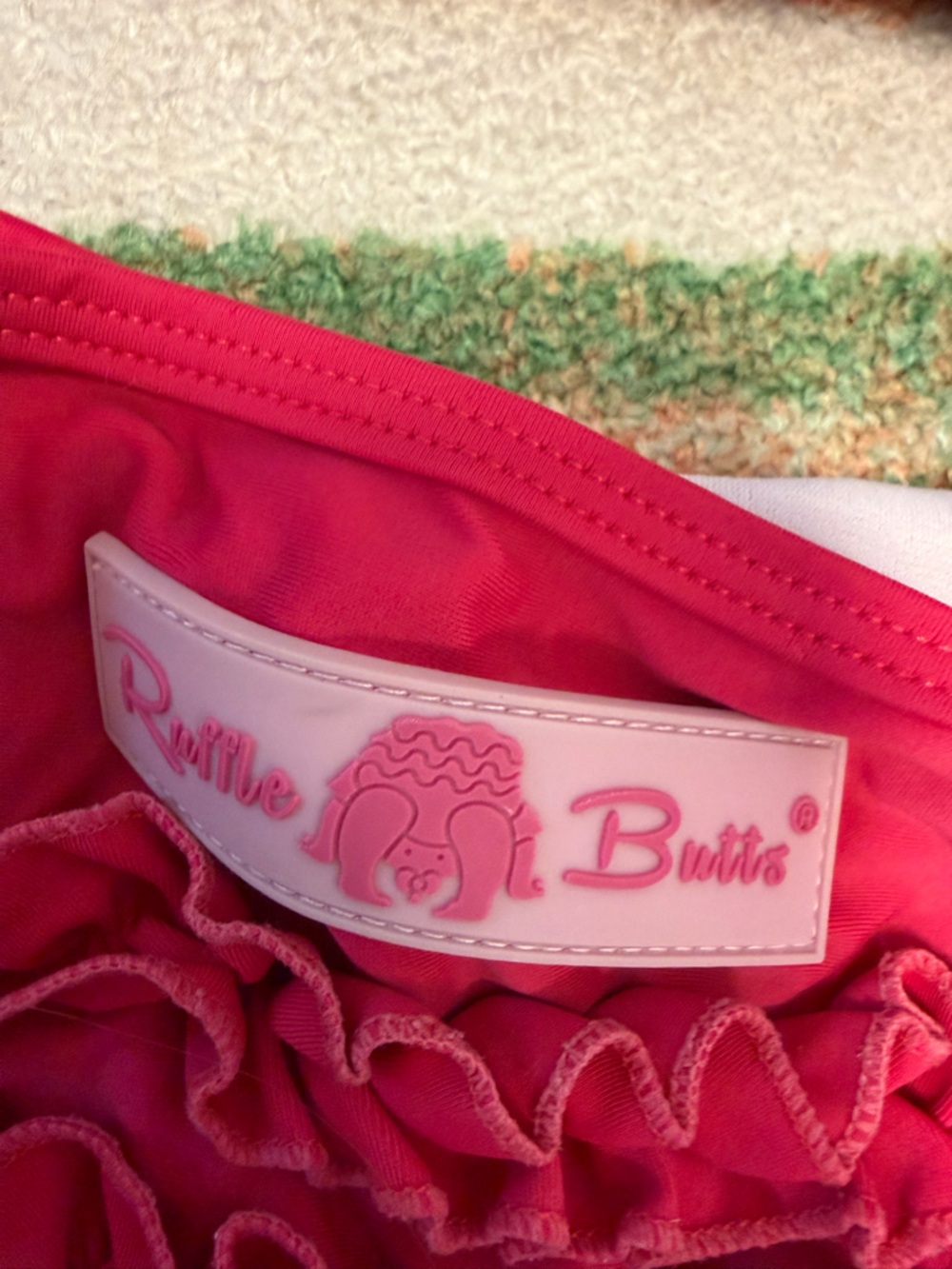 Ruffle Butts Hot Pink Ruffle Swim Bottom - Picture 3 of 5